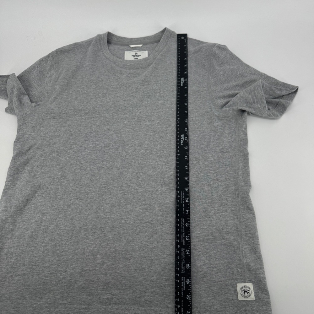Reigning Champ Mens RC1568 Grey Cotton Short Sleeve Crew Neck T-Shirt Size Large - Picture 7 of 7